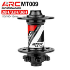 MT009 Boost MTB front disc hub 28H/32H/36H 15x110 or 15x100, QR/Thru Axle, colors