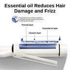 1.5 Inch Extra Large Curling Wand for Long Hair, Ceramic Tourmaline Barrel, 40M Negative Ions, Hair Curling Iron with 2 Clips &