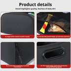 SEAMETAL Large Capacity Car Seat Organizer Universal Portable Storage Bag Zipper Side Opening Design Wear-Resistant Pu Leather