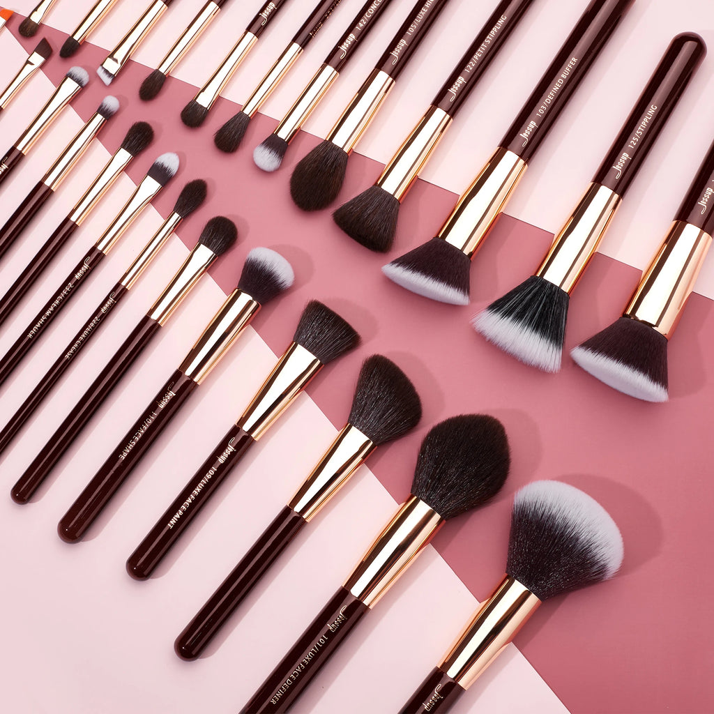 Jessup Makeup Brushes Set Professional Natural-Synthetic Hair Makeup Brush Foundation Powder Contour Eyeshadow 25pcs