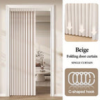 Room Divider Curtain for Kitchen and Balcony, Folding Privacy Panel with Soft Drape and Modern Home Style