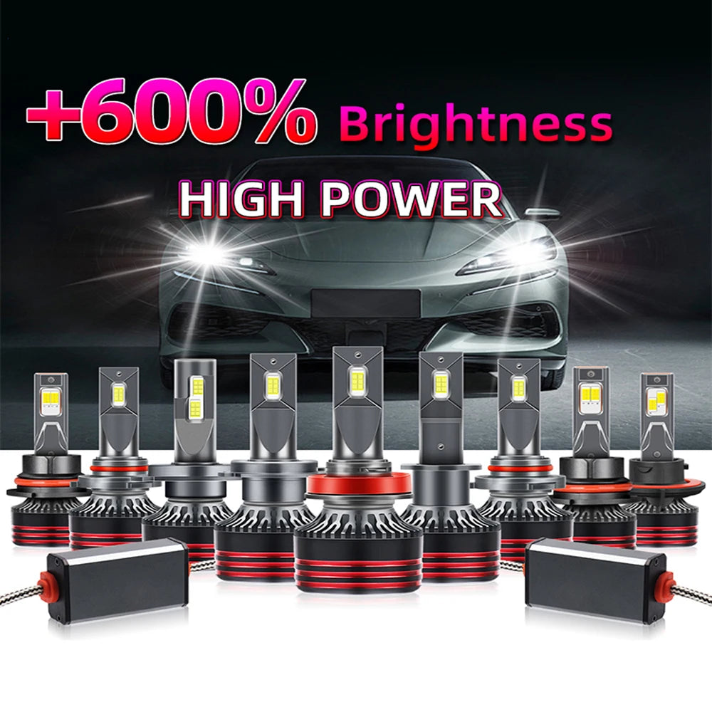 H11 Canbus LED Headlight  Bulbs 9005/HB3 9006/HB4 H1 H4 H7 H13 9004 9007 6500K White Singel Copper Tube Auto Light Bulbs