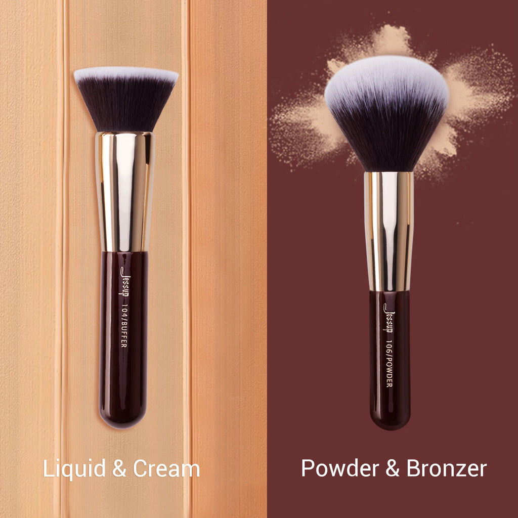 Jessup Makeup Brushes Set Professional Natural-Synthetic Hair Makeup Brush Foundation Powder Contour Eyeshadow 25pcs