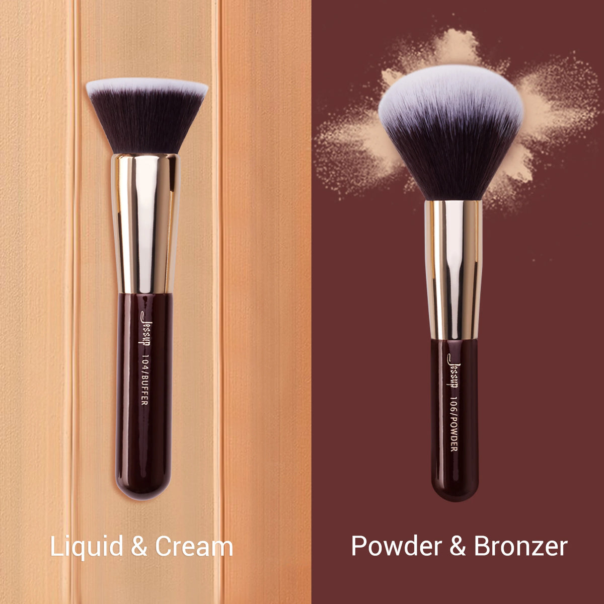 Jessup Makeup Brushes Set Professional Natural-Synthetic Hair Makeup Brush Foundation Powder Contour Eyeshadow 25pcs