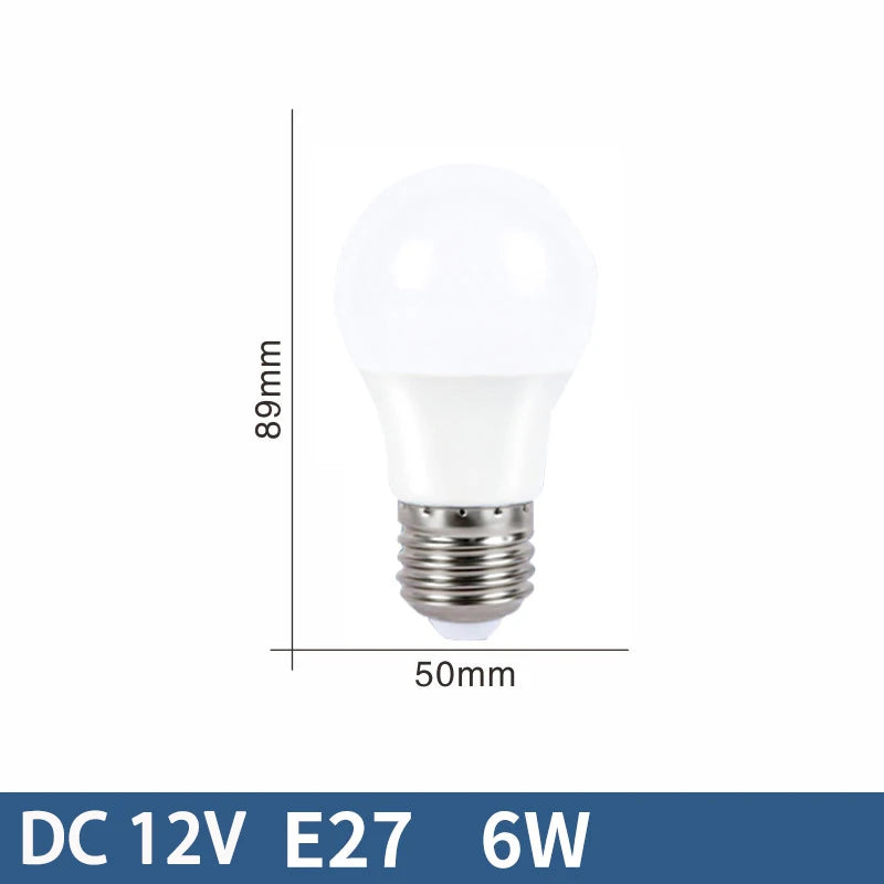 E27 6W / Cold white / DC12V