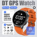 2026New GPS Global Maps Smart Watch Men 4GB Storage TWS Music &Video Player HD Display Voice Call Sport Swim Waterproof Bracelet