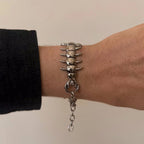 Y2K Silver centipede Bracelet/Retro Dragon Bracelet/Lobster Clasp Unisex Edgy Accessory New / Unique Punk Style