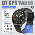2026New GPS Global Maps Smart Watch Men 4GB Storage TWS Music &Video Player HD Display Voice Call Sport Swim Waterproof Bracelet