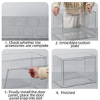 Clear Acrylic Display Storage Box Organizer Dustproof for Figures Toys Handbags, 1pc/3pc 27-60cm