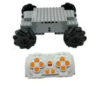 Technical MOC EV3 Mecanum Wheels 4WD electric building block RC Vehicle Universal Omnidirectional Tires  EV3 Educational Toys