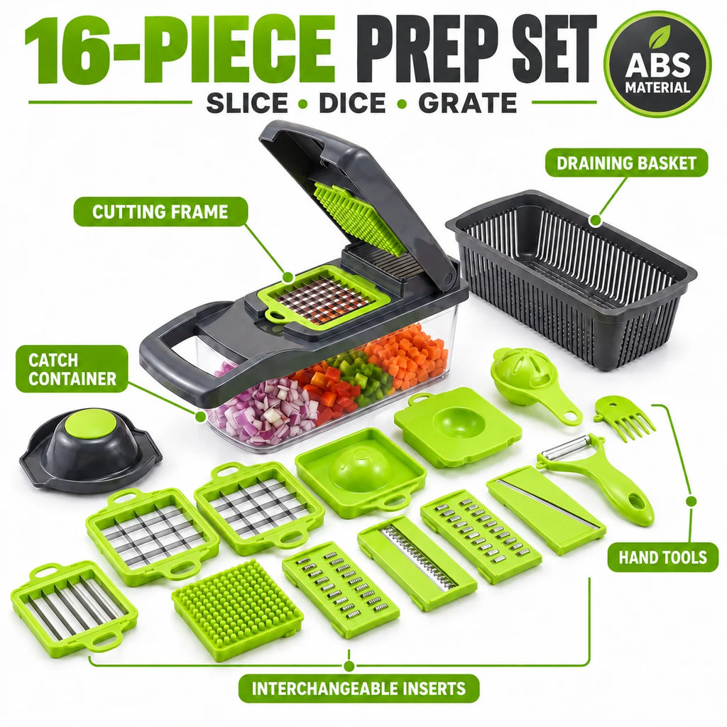 Advanced Vegetable Cutter - Wave Cut Pattern, Decorative Ridges for Veggies, Single Piece