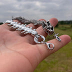 Y2K Silver centipede Bracelet/Retro Dragon Bracelet/Lobster Clasp Unisex Edgy Accessory New / Unique Punk Style