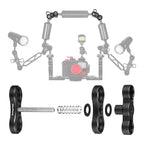 1'' Aluminum Ball Clamp Mount for Underwater Diving Light Arms Tray System, Photography Diving Camera, 360° Clip Adapter Bracket