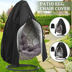 Hanging Chair Cover with Zipper Anti UV Sun Protector Outdoor Garden Swing Egg Chair Waterproof Rattan Seat Furniture Cover