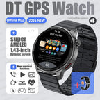 2026New GPS Global Maps Smart Watch Men 4GB Storage TWS Music &Video Player HD Display Voice Call Sport Swim Waterproof Bracelet