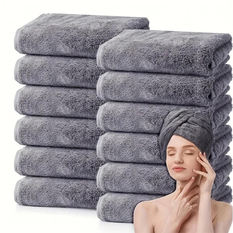 6/8/10 Pcs Coral Fleece Hand Towel Set , Soft Absorbent Skin-Friendly  Face Towels, Ideal for Home Bathroom Gym Hotel Spa Use