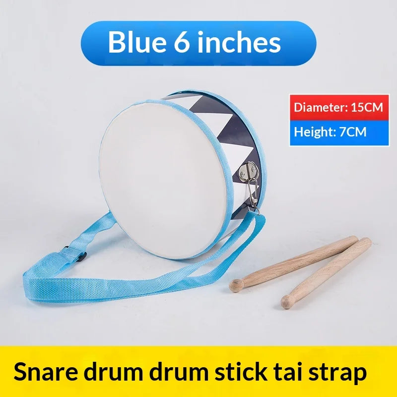 Wooden Percussion Drum Toy Set for Toddlers - with Carry Strap, Develop Rhythm Sense, Safe and Educational Music Aids