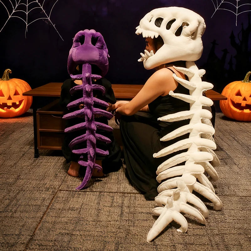 Dinosaur Skeleton Headgear Pillow - 4 Colors, Ideal for Party Cosplay Costume and Sofa Lounging Dino Pillows