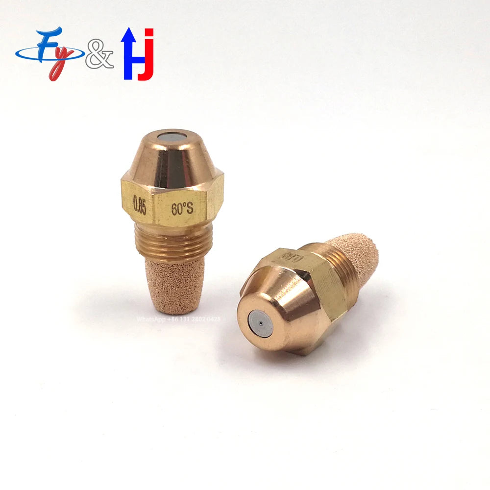 Brass Fuel Oil Nozzle, Solid Spray, Diesel Burner Injection, Combustion Jet, Boiler Heater, 0.3-6.0 USgal/H, 60 Degree 9/16"