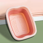 Foldable Footbath Massage Bucket With Lid  Easy To Store Portable Foot Bath Tray Collapsible Foot Soak Bucket for Relaxing