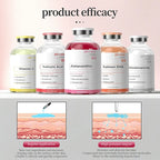 SANENDI Facial Skin Serum Ampoules Hydrating Brightening Skincare with Astaxanthin Copper Peptide PDRN Collagen Niacinamide HA