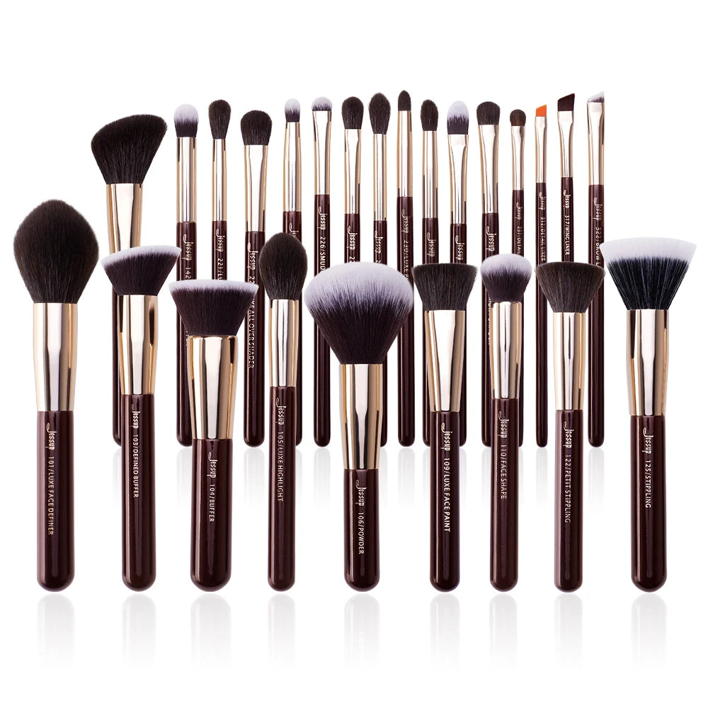 Jessup Makeup Brushes Set Professional Natural-Synthetic Hair Makeup Brush Foundation Powder Contour Eyeshadow 25pcs
