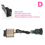 Universal Built-in Car Seat Heater Kit Fit 2 Seats 12V 100W Carbon Fiber Heating Pads with 3 Levels Control Switch System
