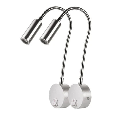 2pcs светильн Hotel Bedside Working Study Reading Wall Lamp sconces 3W Book Lamp Night light fixtures Spot LED EU US Plug Cord