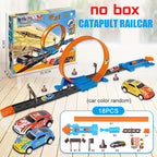 Stunt Speed Double Car Wheels Model Toys For Kids Racing Track Diy Assembled Rail Kits Educational Interactive Boy Children Toy