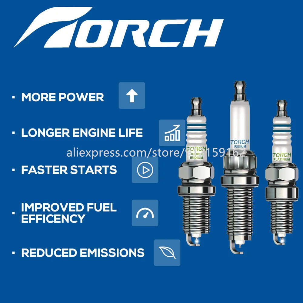 (Pack of 4-8) Car Candles Iridium Power TORCH Spark Plugs LD7RIU-11 for Toyota Nissan Honda MERCEDES-BENZ SUBARU MAZDA