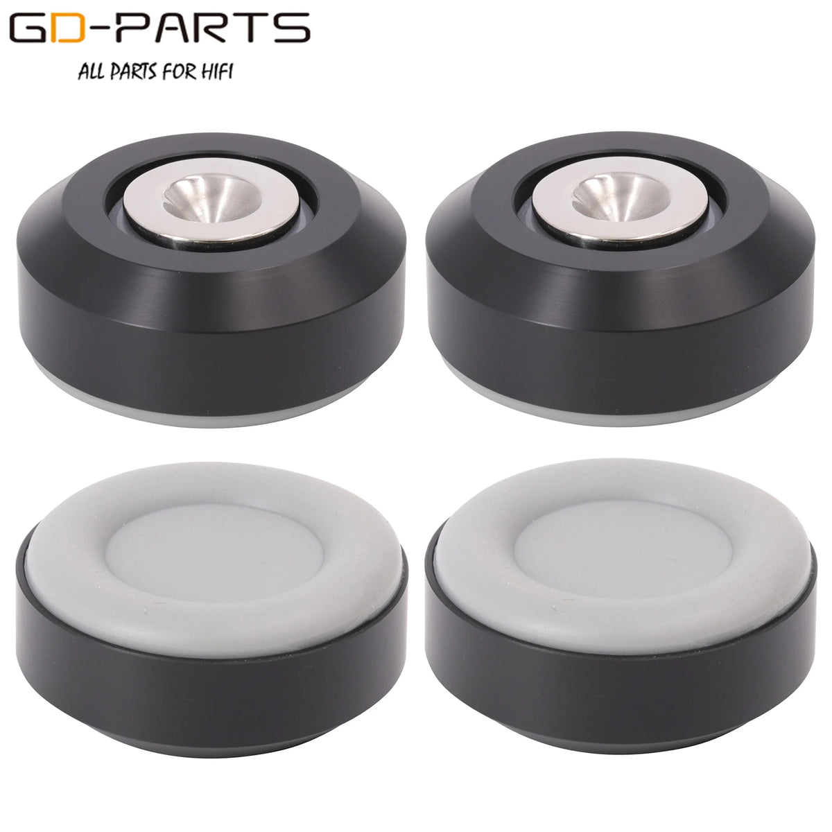46*20mm Hifi Audio Speaker AMP Turntable CD Isolation Stand Feet Spike Cone Pad Mat Damper Shock Absorber Base Stainless Steel