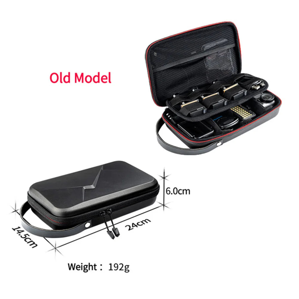 TELESIN Waterproof Carrying Adjustable Space Bag PU for GoPro Hero 13 12 11 10 9 8 7 6 Insta360 Osmo Action Accessories Bag