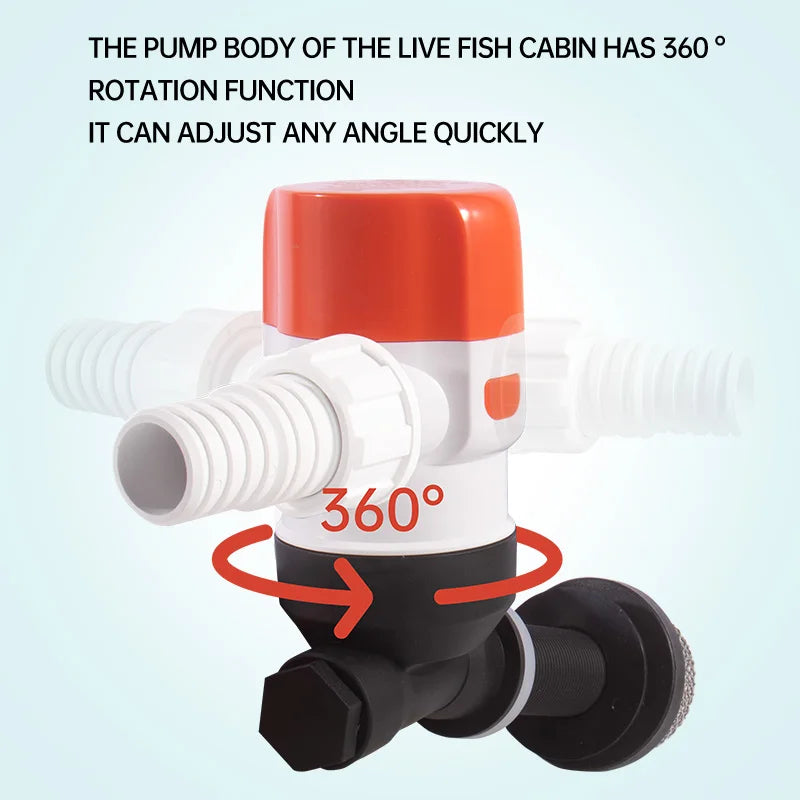 Aerated bait pump, live fish tank pump, marine Luya submarine pump, DC submersible pump