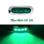 10pcs Side Marker Tail Light Amber 4 SMD 12V 24V Waterproof Led Marker Lamp Trailer Light Rear Side Lamp Truck Light