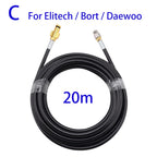 20m Sewer Drain Water Cleaning Hose Sewage Pipe Blockage Clogging hose Cord Nozzle for Karcher Bosch High Pressure Jet Washer
