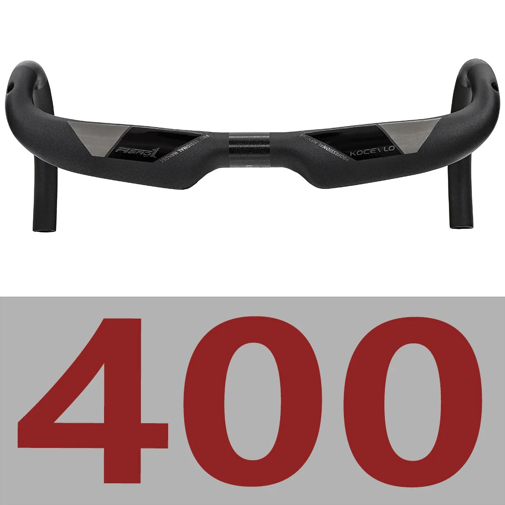 KOCEVLO carbon fiber bicycle handlebar Reduce resistance bent bar strengthen bike parts 380/400/420/440mm inner routing