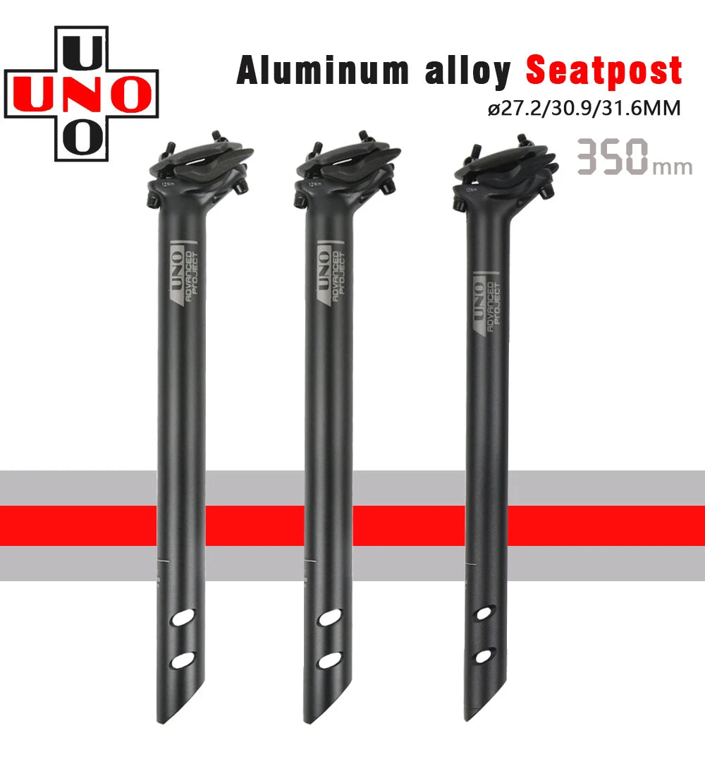 UNO SP-719 Bicycle Seatpost   Road Mountain Bike Seatpost 27.2/30.9/31.6*350/400mm Seat Tube Bicycle Aluminum Alloy Parts