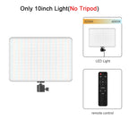 10inch LED Video Light Panel Kit EU Plug 2700K-5700K Photography Lighting With Tripod Arm Stand For Live Stream Video Photo Lamp