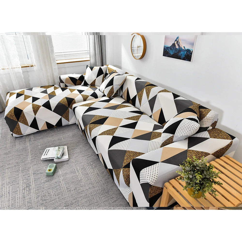 Sofa Cover for Living Room Stretch Printed Sofa Slipcover L shape Corner Sofa Covers funda sofa Elastic Couch Cover 1/2/3/4-seat