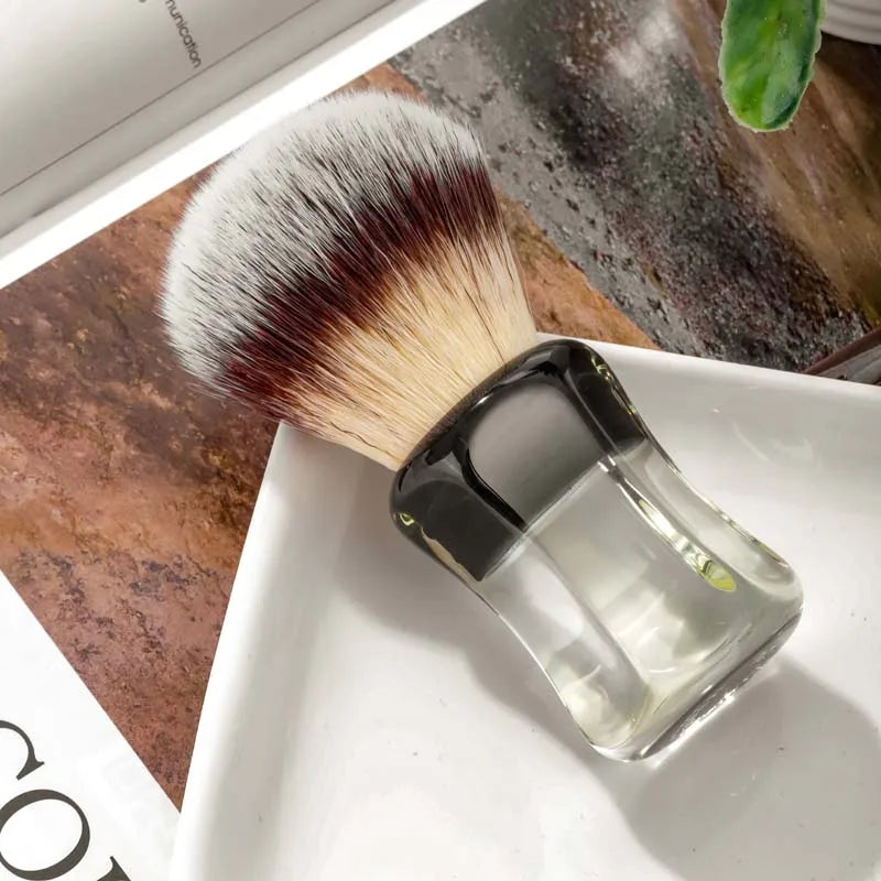 Yaqi Robin Synthetic Hair Clear Handle Men Wet Shaving Brush