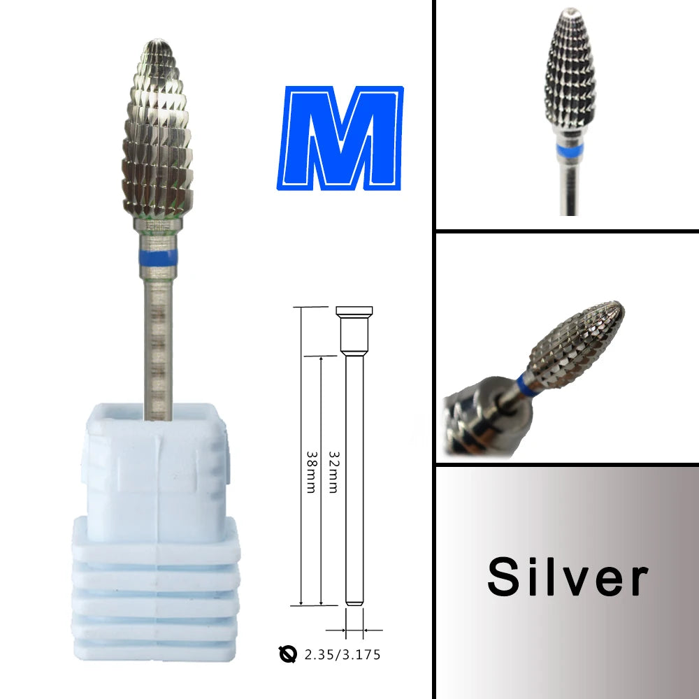 RolinStar Many Sales promotion type Carbide barrel stable shank  Accessories Cutter pedicure nail milling drill bits
