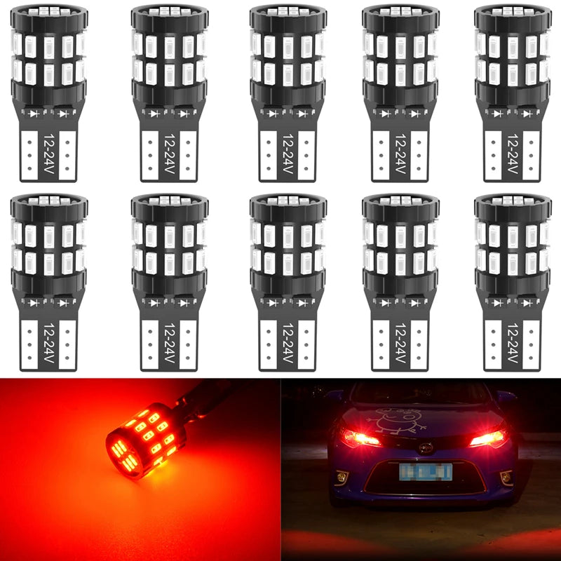 10pcs T10 W5W LED Canbus Bulbs 194 168 No Error LED Car Clearance Parking Light for Polo Passat B5 B6 CC Golf 4 5 6 7 Jetta MK6