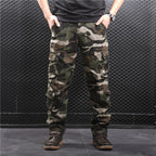 Men's Cargo Jogger Pants Loose Fit Hiking Sweatpants, Army Green/Yellow, Sizes 29-44