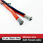 2 pin cable or Black Red Silicone wire Automotive Led lamp Electric cables 26 24 22 20 18 awg 18awg 16awg 14awg 12awg 10awg 8awg