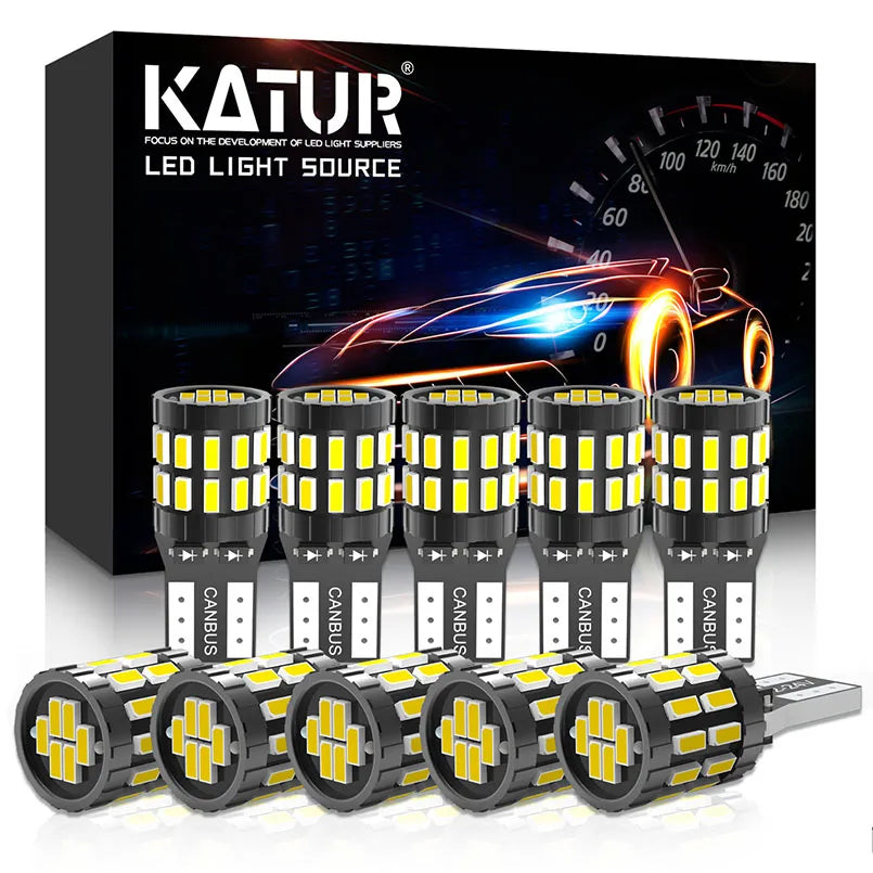 10pcs T10 W5W LED Canbus Bulbs 194 168 No Error LED Car Clearance Parking Light for Polo Passat B5 B6 CC Golf 4 5 6 7 Jetta MK6