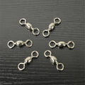 1000pcs/lot 3#/4#/5#/6#/7#/8#/10# Copper Stainless Steel Connector Bearing Rolling Swivel Snap Fishing Tackle Accessories Pesca