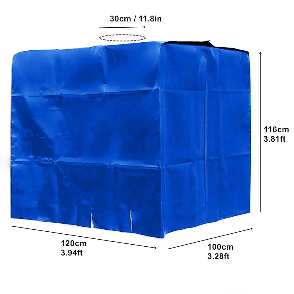 Professional 1000 Liters IBC Water Tank Cover Outdoor Garden Furniture Waterproof Anti-Dust Wind Rain Sun Snow Protection