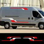 4PCS Car Long Side Stickers Graphics Camper Van Auto Racing Decals For Fiat Ducato Vinyl Film Accessories DIY Decoration