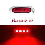 10pcs Side Marker Tail Light Amber 4 SMD 12V 24V Waterproof Led Marker Lamp Trailer Light Rear Side Lamp Truck Light