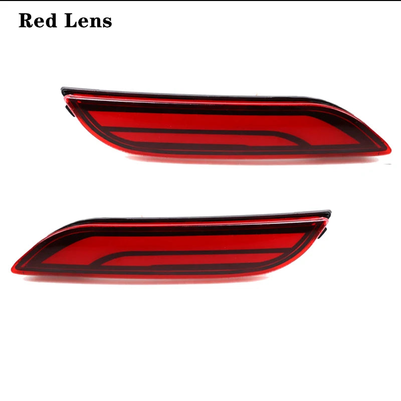 iJDM 3D Optic LED Bumper Reflector Lights For 2018-up Toyota Camry, Function as Tail, Brake Rear Fog Lamps and Turn Signal Light